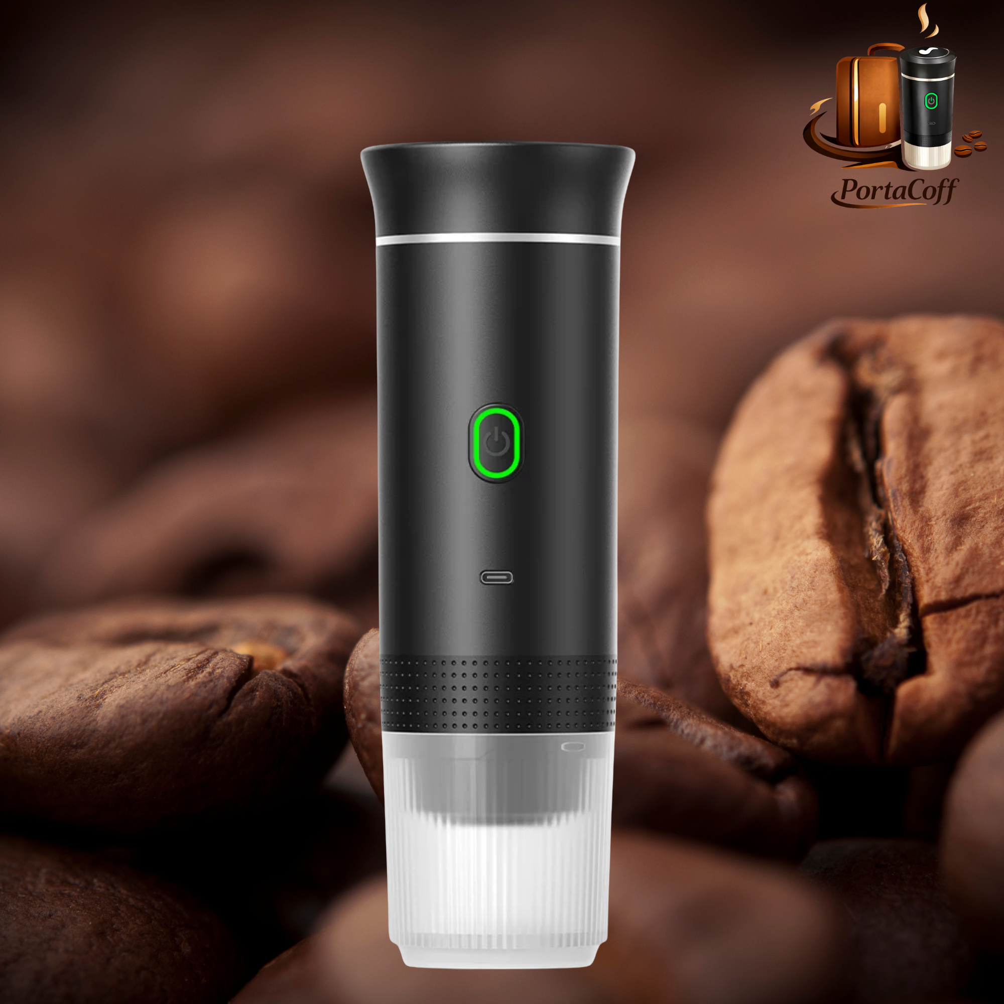 PortaCoff Wireless 3-in-1 Portable Espresso Machine